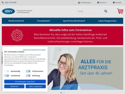 Website von HWV R. Blome GmbH