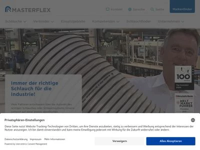 Website von Masterflex SE