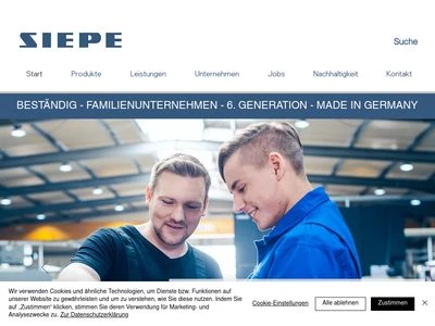 Website von Siepe GmbH