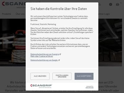 Website von SCANGRIP A/S