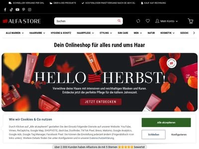 Website von AlfaStore GmbH