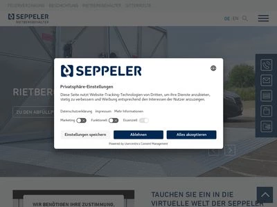 Website von Rietbergwerke GmbH & Co. KG