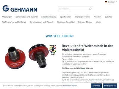 Website von Gehmann GmbH & Co.KG