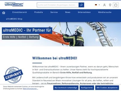 Website von ultraMEDIC GmbH