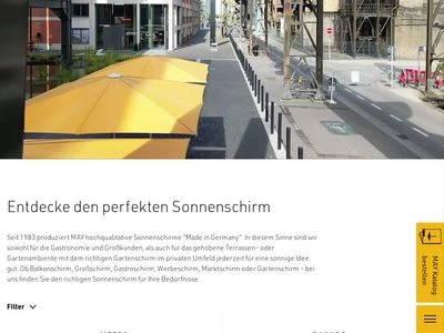 Website von May Gerätebau GmbH