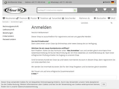 Website von Close Up GmbH