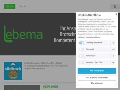 Website von Lebema GmbH