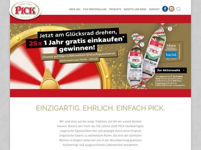 Website von PICK Deutschland GmbH