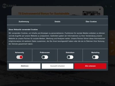 Website von KAMAG Transporttechnik GmbH & Co. KG
