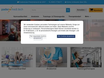 Website von Pader Medi Tech GmbH & Co. KG