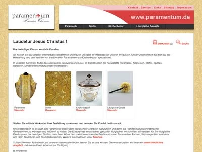 Website von Paramentum