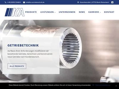 Website von KA Antriebstechnik GmbH