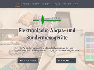 Website von Messtechnik EHEIM GmbH