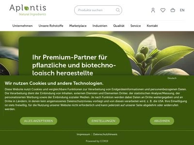 Website von Aplantis GmbH