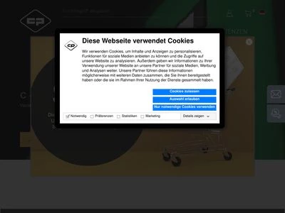 Website von C+P Möbelsysteme GmbH & Co. KG