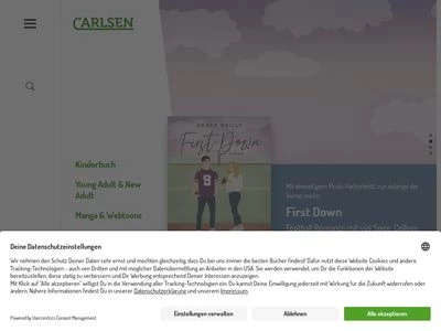 Website von Carlsen Verlag GmbH