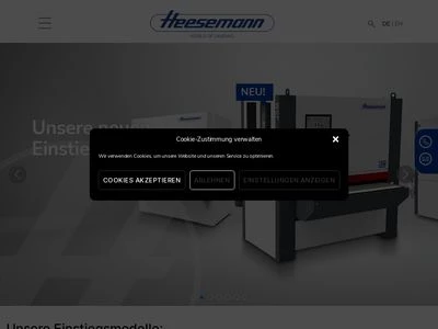 Website von Karl Heesemann Maschinenfabrik GmbH & Co. KG