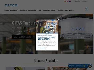 Website von GIFAS ELECTRIC GmbH