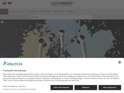 Website von LUXAMED GmbH & CO. KG