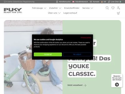 Website von PUKY GmbH & Co. KG