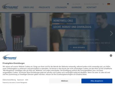 Website von DYNAMIC SYSTEMS GmbH