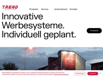 Website von TREND Werbesysteme GmbH & Co. KG