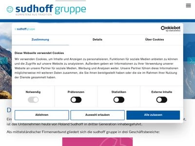 Website von Sudhoff Technik GmbH