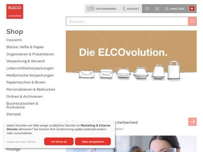 Website von Elco AG