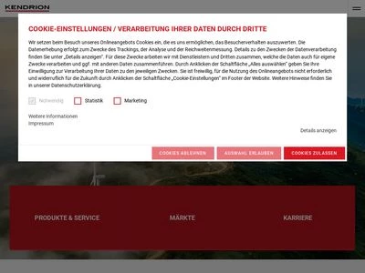 Website von Kendrion GmbH