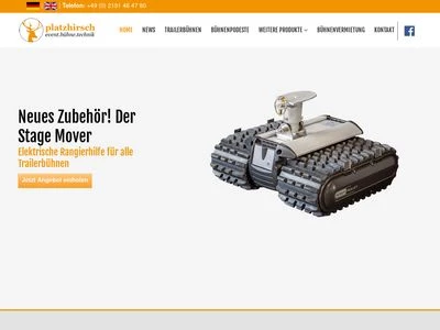 Website von platzhirsch event.bühne.technik