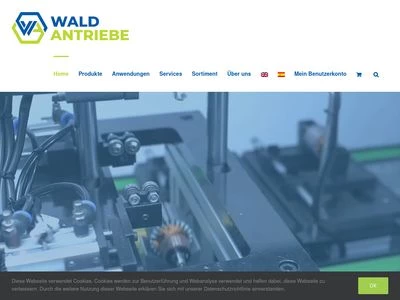 Website von Wald Antriebe GmbH