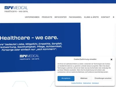 Website von MPV MEDICAL GmbH