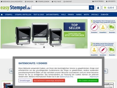 Website von Stempel Toenges GmbH