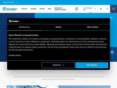 Website von FINDER GmbH