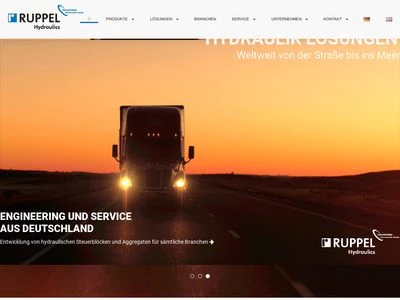 Website von Ruppel Hydraulics GmbH