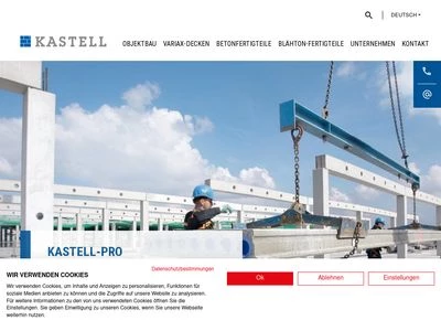 Website von Kastell GmbH