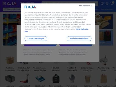 Website von RAJAPACK GmbH