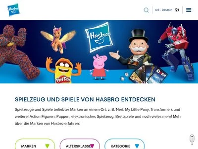 Website von HASBRO DEUTSCHLAND GmbH