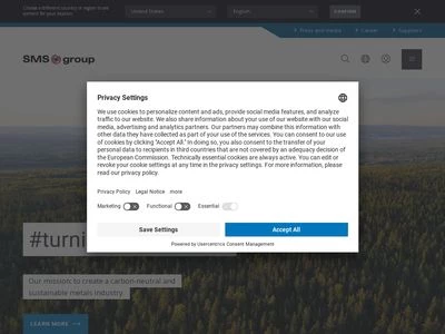 Website von SMS group GmbH