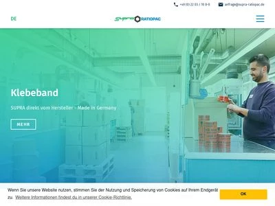 Website von Supra-Ratiopac Verpackungen GmbH