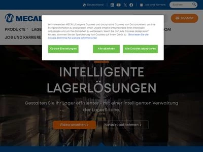 Website von Mecalux GmbH