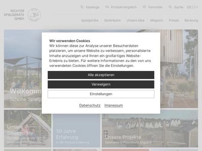 Website von Richter Spielgeräte GmbH