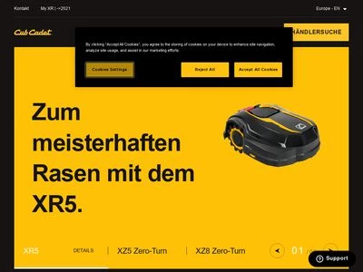 Website von MTD Products Aktiengesellschaft