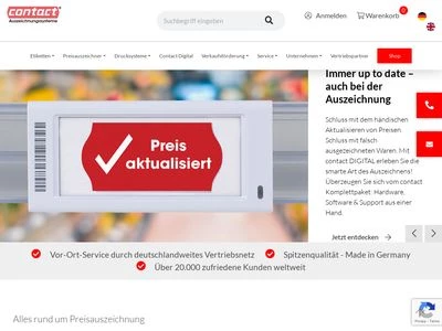 Website von K-D Hermann GmbH – contact Auszeichnungssysteme