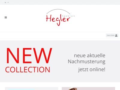 Website von Hegler Fashion GmbH & Co. KG