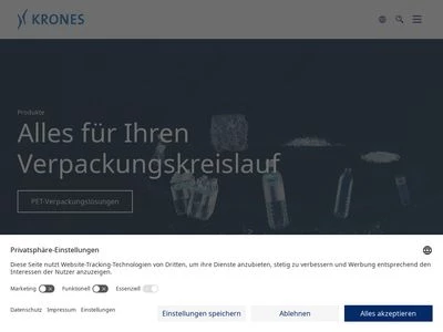 Website von Krones AG