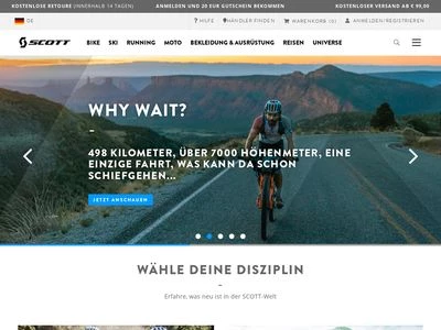 Website von SCOTT Sports AG