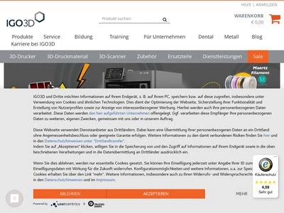 Website von iGo3D GmbH