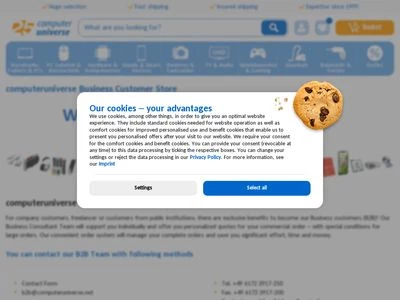 Website von computeruniverse GmbH