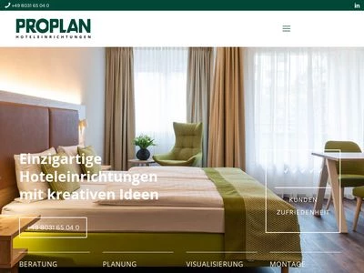 Website von PROPLAN Einrichtungs GmbH und Co. KG 